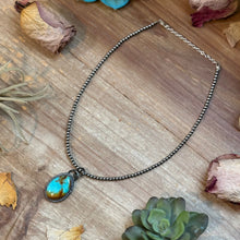 Load image into Gallery viewer, ***FREE Sterling Silver Pearl Necklace + MJ Oval Turquoise Pendant