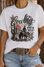 Load image into Gallery viewer, Cowboy Wanted &amp; Wild Graphic Tee