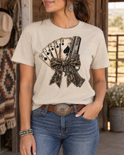 Load image into Gallery viewer, Western Poker Bow Graphic Tee