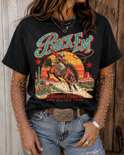 Load image into Gallery viewer, Buck Em' Vintage Western Rodeo Tee