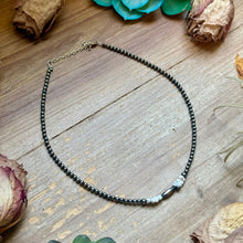 Load image into Gallery viewer, White Buffalo Nugget &amp; Sterling Silver Torpedo Necklace