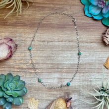 Load image into Gallery viewer, Turquoise Nugget &amp; Heart Chain Necklace