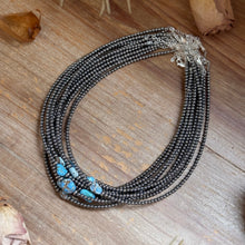 Load image into Gallery viewer, Golden Hills Turquoise &amp; Sterling Silver Pearl Necklace