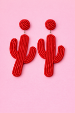 Load image into Gallery viewer, Desert Cactus Beaded Earrings