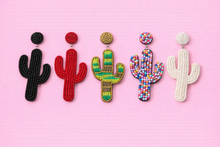Load image into Gallery viewer, Desert Cactus Beaded Earrings