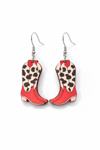 Load image into Gallery viewer, Southern Belle Cowgirl Boot Earrings
