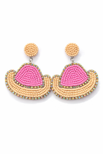 Load image into Gallery viewer, Stardust Beaded Cowgirl Hat Earrings