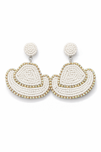Load image into Gallery viewer, Stardust Beaded Cowgirl Hat Earrings
