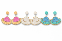Load image into Gallery viewer, Stardust Beaded Cowgirl Hat Earrings