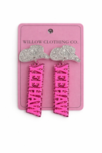 Load image into Gallery viewer, Yee Haw Beaded Cowgirl Boot Drop Earrings