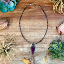Load image into Gallery viewer, ***FREE Sterling Silver Pearl Necklace + MJ Purple Spiny Oyster Pendant