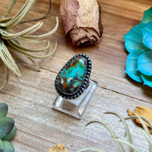 Load image into Gallery viewer, MJ Ring Pear-Shaped Turquoise Sterling Silver