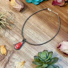 Load image into Gallery viewer, ***FREE Sterling Silver Pearl Necklace + MJ Red Spiny Oyster Pendant