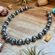 Load image into Gallery viewer, 16mm Graduated Sterling Silver Pearl Statement Necklace