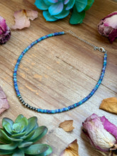 Load image into Gallery viewer, Sterling Silver Pearls choker and Purple Dolomite Heishi