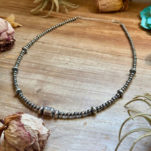 Load image into Gallery viewer, Sterling Silver Pearl, Saucer &amp; Barrel Bead Necklace