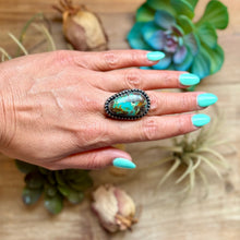 Load image into Gallery viewer, MJ Ring Pear-Shaped Turquoise Sterling Silver