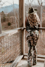 Load image into Gallery viewer, Fiona High Waisted Bell Bottom Flare Jeans - Woodland Green Camo