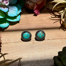 Load image into Gallery viewer, MJ Round Turquoise Stud Earrings