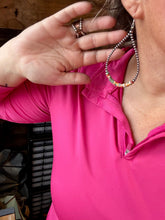 Load image into Gallery viewer, 3 mm teardrop earrings Sterling Silver Pearls with orange spiny/Turquoise