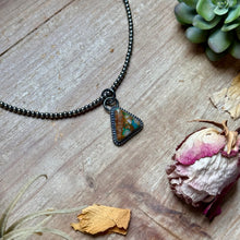 Load image into Gallery viewer, ***FREE Sterling Silver Pearl Necklace + MJ Triangle Royston Turquoise Pendant