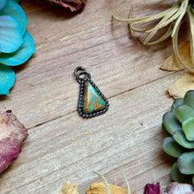Load image into Gallery viewer, FREE Sterling Silver Necklace + MJ Triangle Royston Turquoise Charm