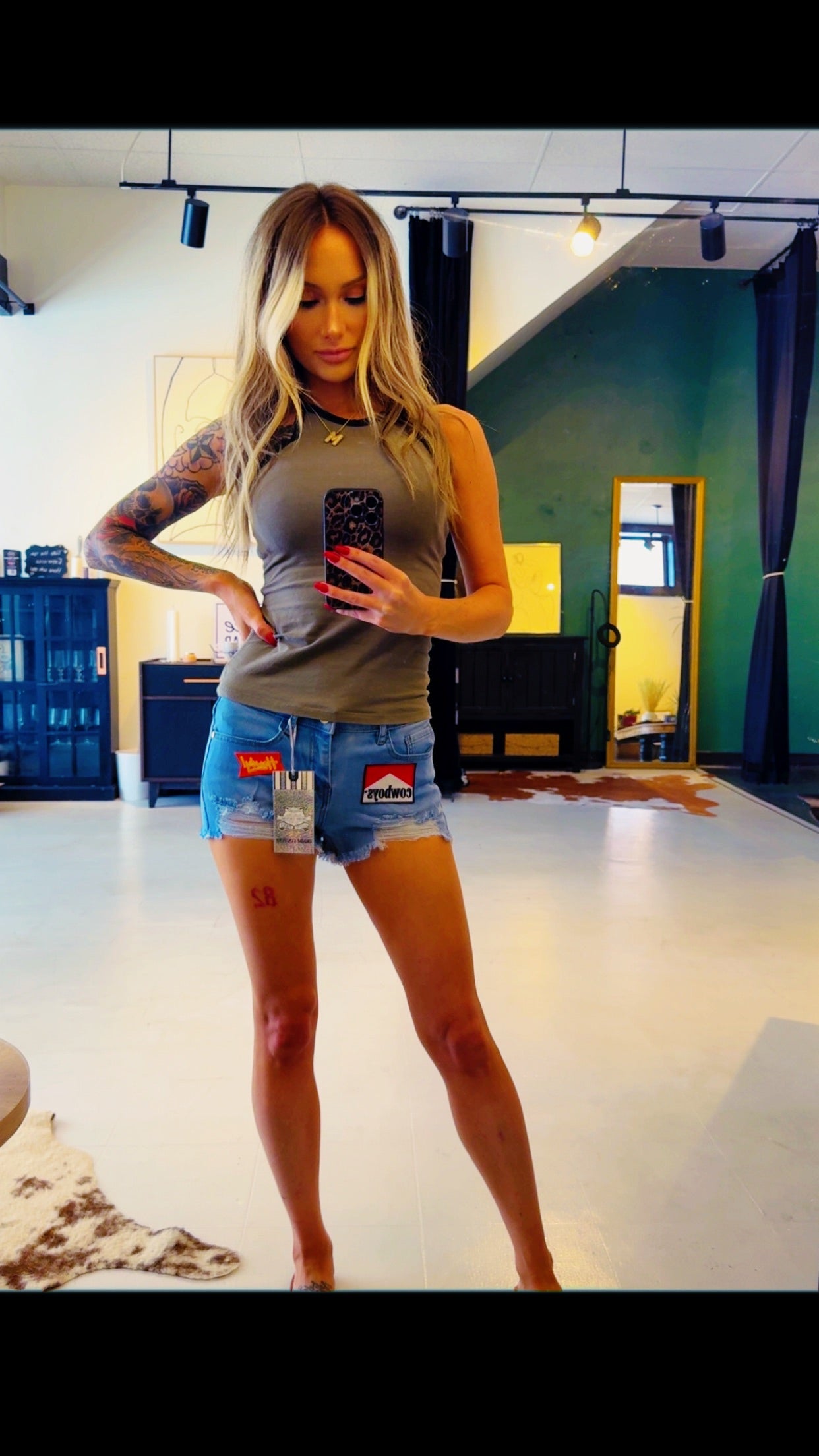 Cowboys Patch Shorts