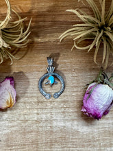 Load image into Gallery viewer, Naja Pendant with Golden Hill Turquoise – Sterling Silver – Native Made by KB – Fits 8mm