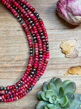 Load image into Gallery viewer, Pink Variscite &amp; Sterling Pearl Necklace 17.5”