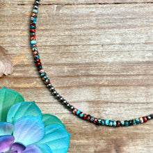Load image into Gallery viewer, 17” Blue &amp; Pink Sea Sediment Necklace – Sterling Silver