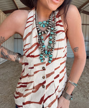 Load image into Gallery viewer, The Taupe Zebra Halter Top