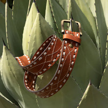 Load image into Gallery viewer, The Classic Buckstitch Belt - saddle