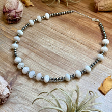 Load image into Gallery viewer, Faceted Moonstone &amp; Sterling Silver Pearl Necklace
