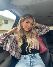 Load image into Gallery viewer, Rory Plaid Cropped Flannel