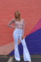 Load image into Gallery viewer, Fiona High Waisted Bell Bottom Flare Jeans - White
