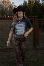 Load image into Gallery viewer, Fiona High Waisted Bell Bottom Flare Jeans - Desert Brown Leopard
