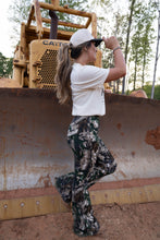 Load image into Gallery viewer, Fiona High Waisted Bell Bottom Flare Jeans - Woodland Green Camo