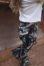 Load image into Gallery viewer, Fiona High Waisted Bell Bottom Flare Jeans - Woodland Green Camo