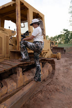 Load image into Gallery viewer, Fiona High Waisted Bell Bottom Flare Jeans - Woodland Green Camo