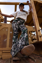 Load image into Gallery viewer, Fiona High Waisted Bell Bottom Flare Jeans - Woodland Green Camo