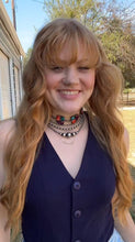 Load image into Gallery viewer, One-of-a-Kind Turquoise &amp; Spiny Oyster Three-Charm Choker