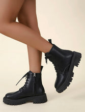Load image into Gallery viewer, Black Combat Boots