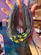 Load image into Gallery viewer, 3mm Sterling Silver Pearl &amp; Sonoran Gold Turquoise Necklace