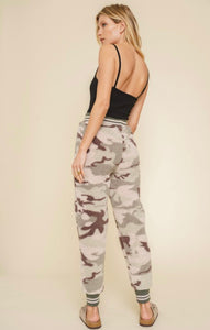 Camo Sherpa Jogger Pants