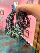 Load image into Gallery viewer, Turquoise Teardrop &amp; Freshwater Pearl Necklace