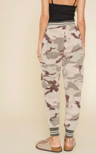 Camo Sherpa Jogger Pants