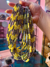 Load image into Gallery viewer, 18-Inch Lemon Jade &amp; Sterling Silver Pearl Necklace
