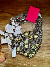 Load image into Gallery viewer, 16-Inch Lemon Turquoise Magnesite Necklace with Sterling Saucer Pearls