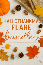 Load image into Gallery viewer, Hallothanksmas Flare Bundle (1 Fiona Flare + 1 Hallothanksmas Shirt)