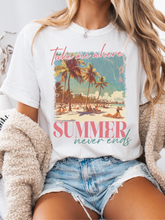 Load image into Gallery viewer, Take Me Where Summer Never Ends Graphic Tee